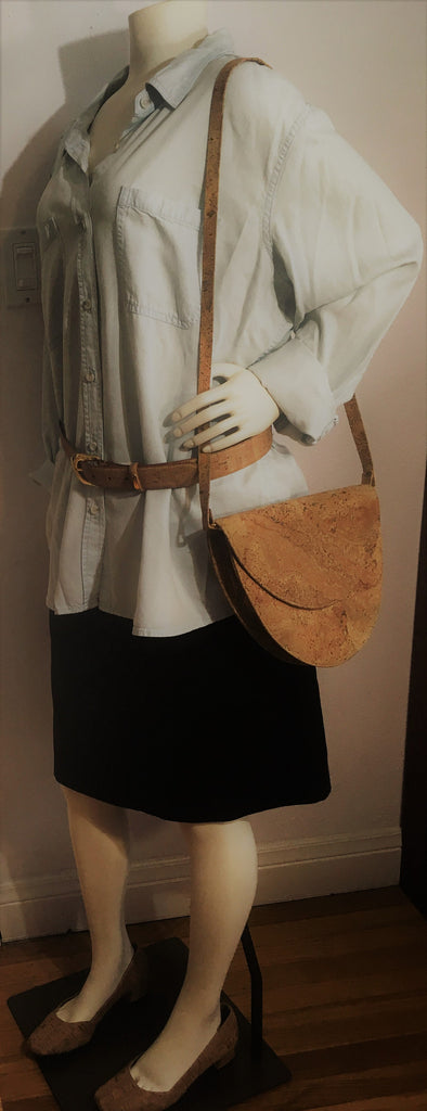 Half Oval Cross Body or Shoulder purse
